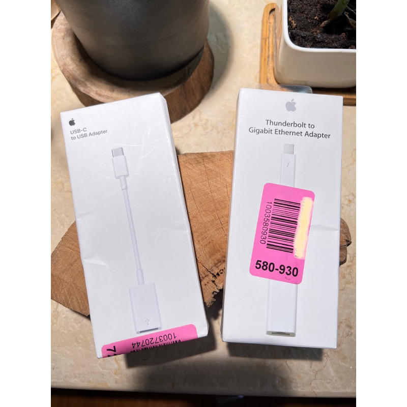 [福利品出清］Apple原廠 type C to usb 轉接頭/ Thunderbolt to RJ-45 網路轉接線