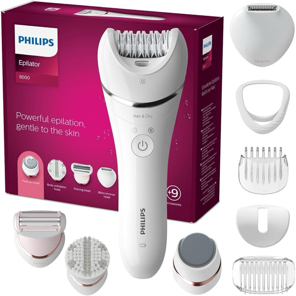 [福利品出清］Philips series8000乾濕兩用美體刀 脫毛器BRE700/BR720