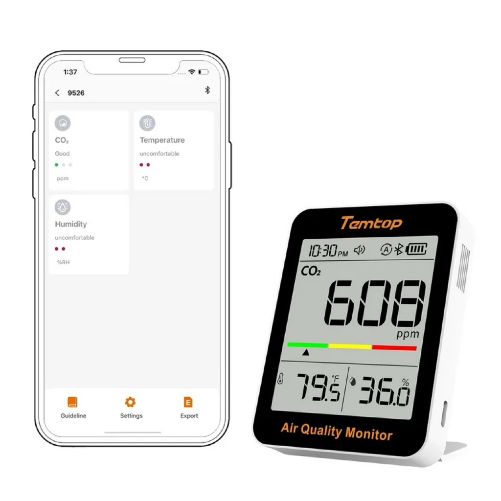 ［福利品出清］Temtop C1+ CO2空氣品質監測app