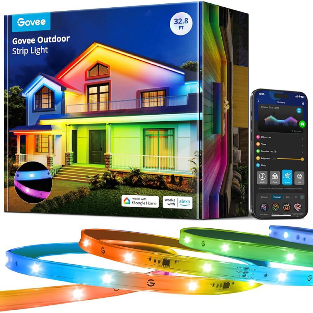 ［福利品出清］Govee 戶外防水RGBIC燈條10m LED